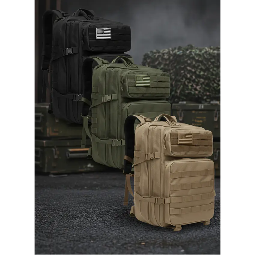 Mochila Militar 45 Litros Gran Capacidad con Sistema Molle para Viajes y Outdoor 2