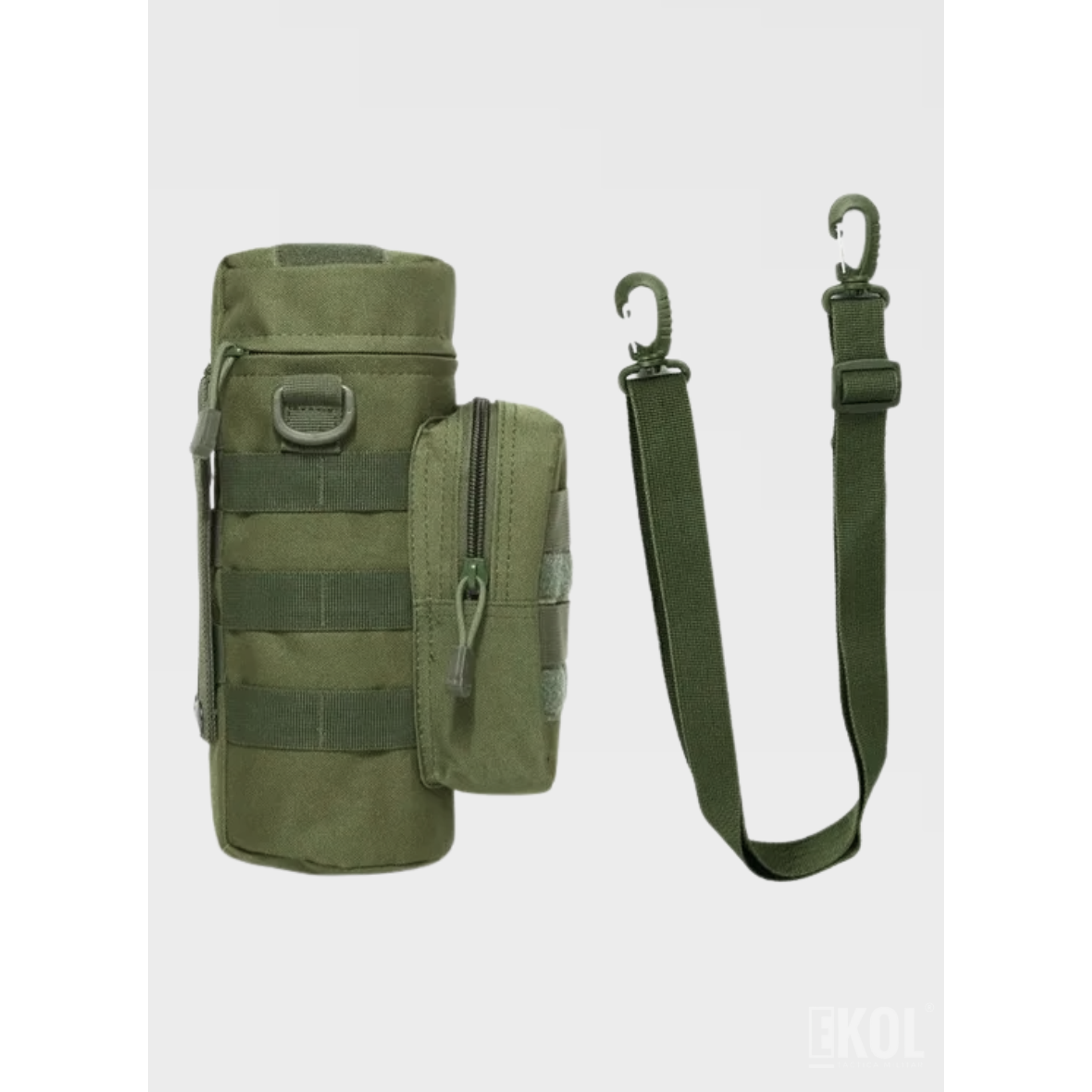 Porta Botella Táctico Militar Sistema Molle - Bolso Ajustable de Alta Resistencia 3