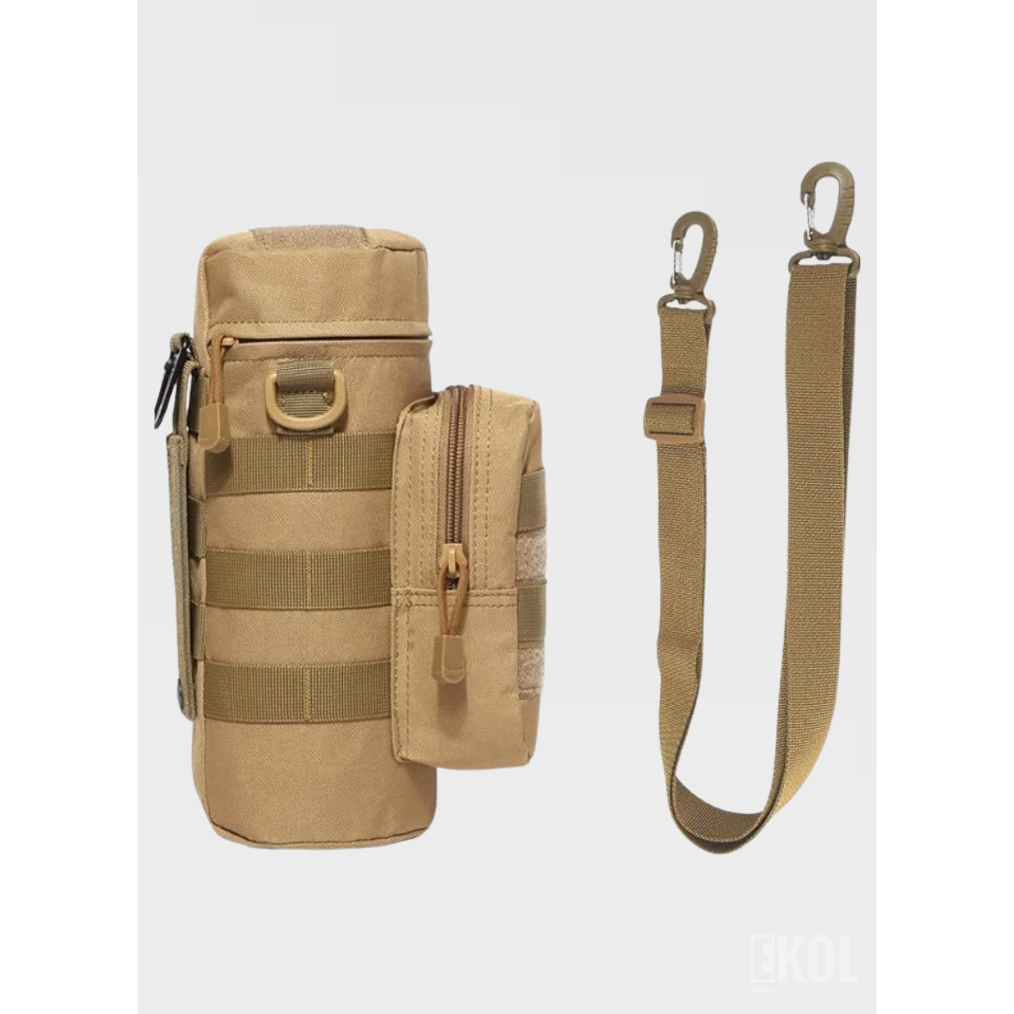 Porta Botella Táctico Militar Sistema Molle - Bolso Ajustable de Alta Resistencia 6