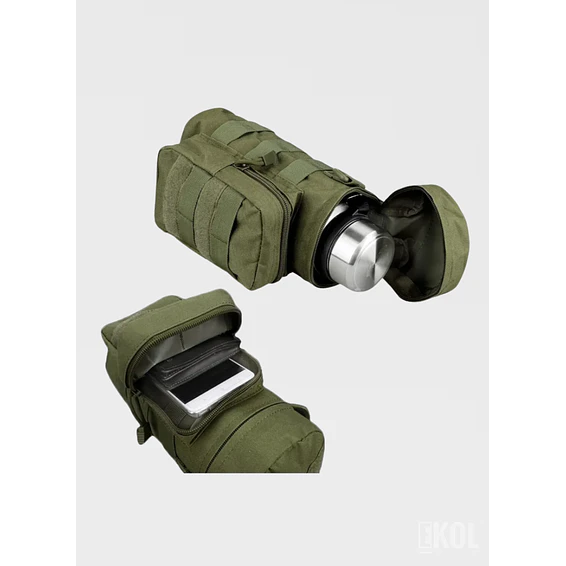 Porta Botella Táctico Militar Sistema Molle - Bolso Ajustable de Alta Resistencia 5