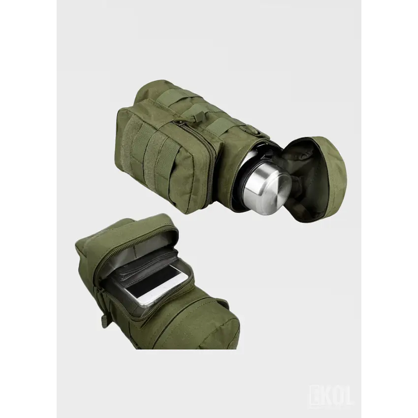 Porta Botella Táctico Militar Sistema Molle - Bolso Ajustable de Alta Resistencia 5