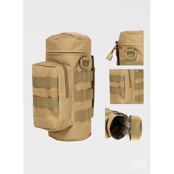 Porta Botella Táctico Militar Sistema Molle - Bolso Ajustable de Alta Resistencia 7