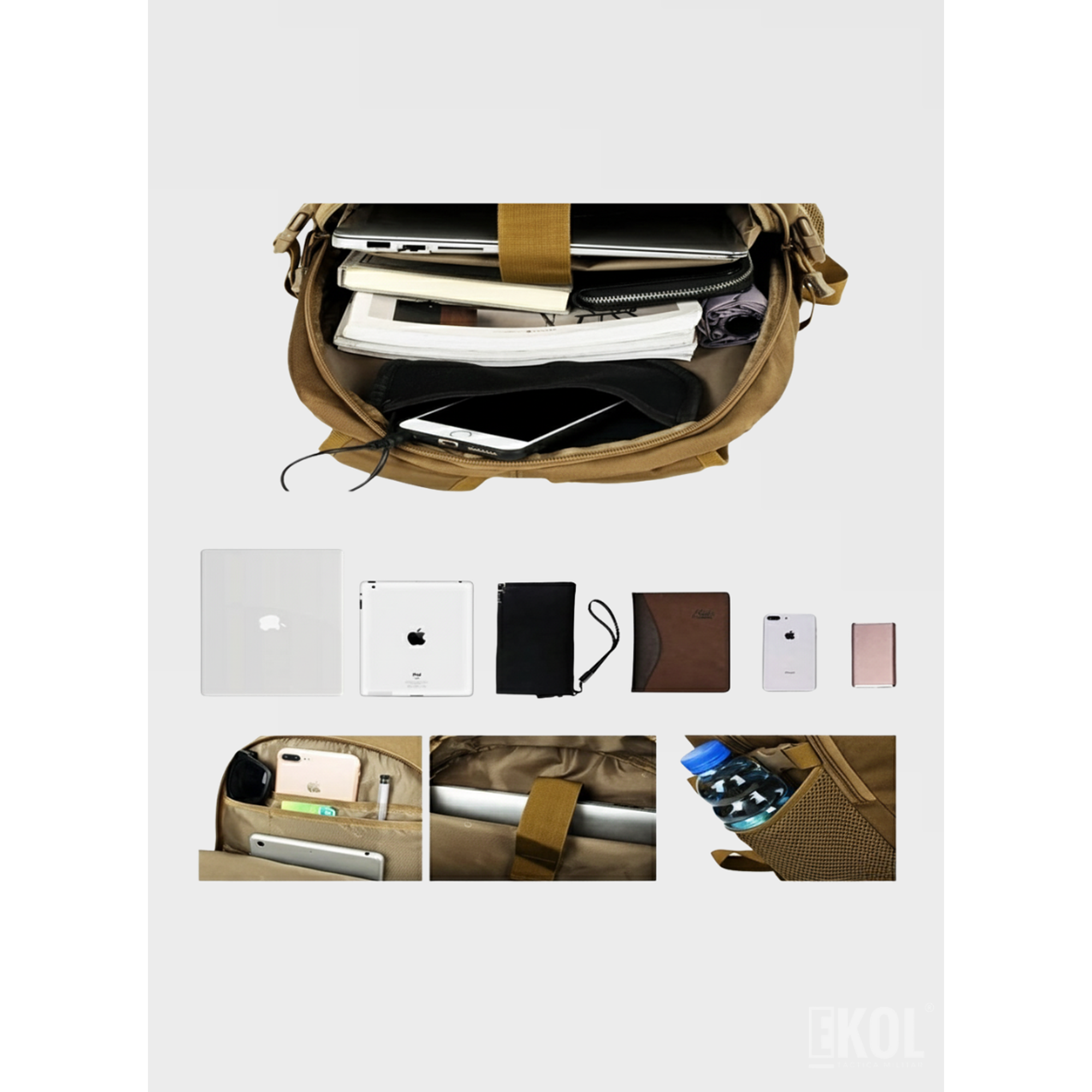 Mochila Táctica Outdoor 40L: Ergonómica, Impermeable y con Puerto USB 5