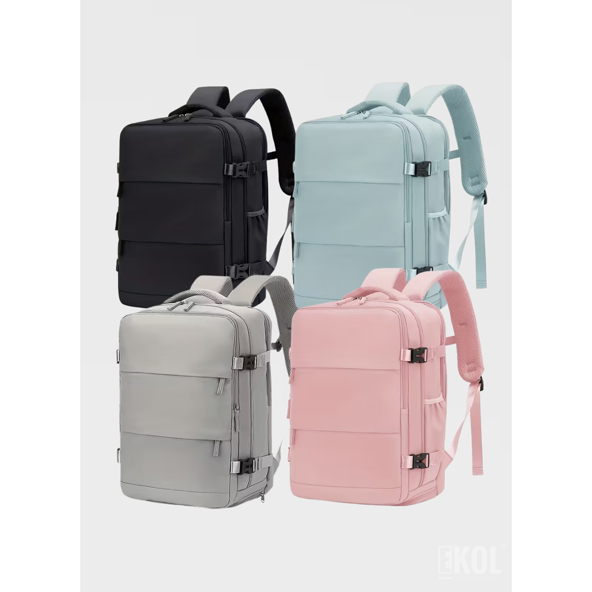 Mochila de Viaje Expandible (30L): Apta Cabina de Avión con Puerto USB 13