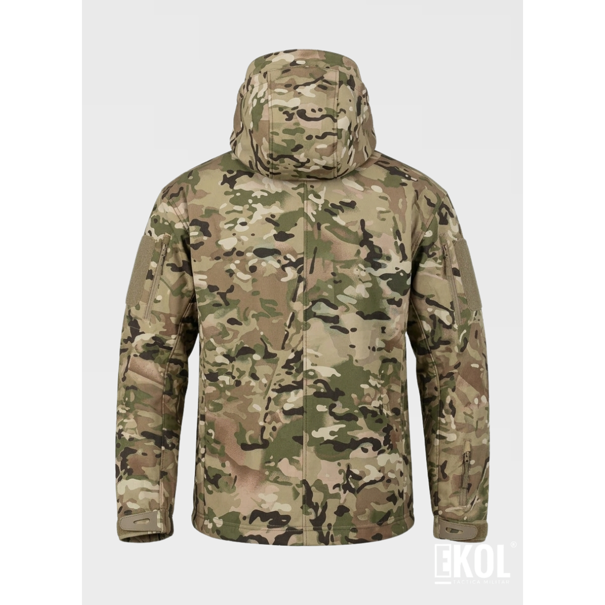 Chaqueta Softshell Tactica Militar Capucha Camuflaje- Impermeable 3