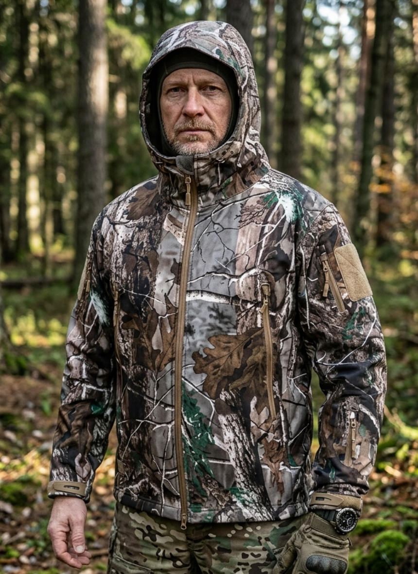 Chaqueta Softshell Tactica Militar Capucha - Impermeable