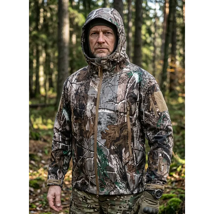 Chaqueta Softshell Tactica Militar Capucha - Impermeable 1