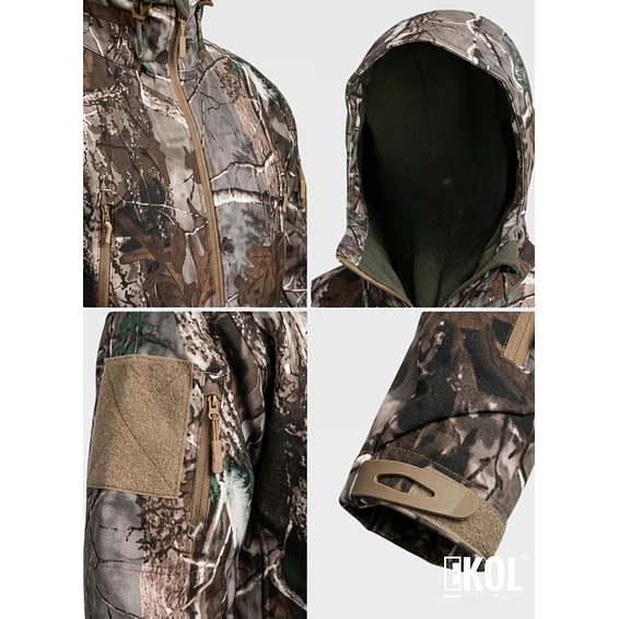Chaqueta Softshell Tactica Militar Capucha - Impermeable 4