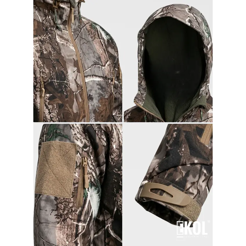 Chaqueta Softshell Tactica Militar Capucha - Impermeable 4