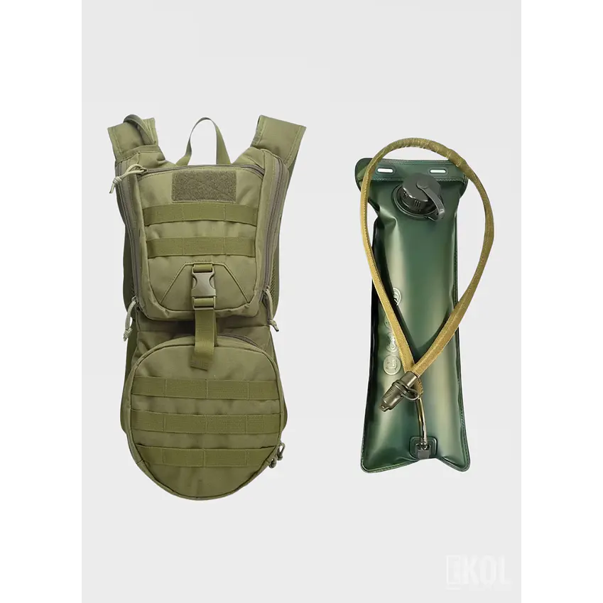 Mochila de Hidratación Táctica Militar 3L - Sistema Molle + Silbato de Emergencia 5