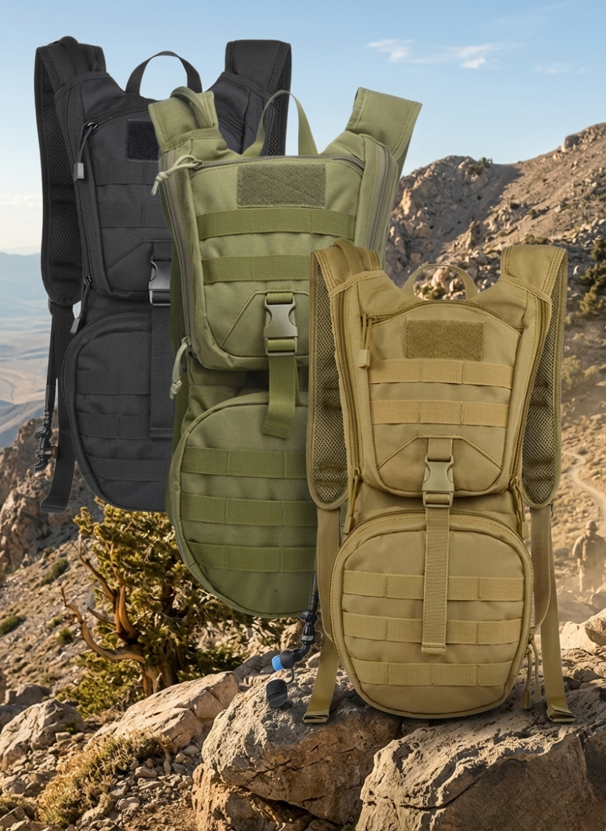 Mochila de Hidratación Táctica Militar 3L