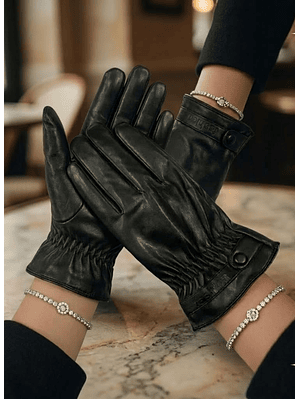 Guantes Mujer Cuero Invierno elegantes