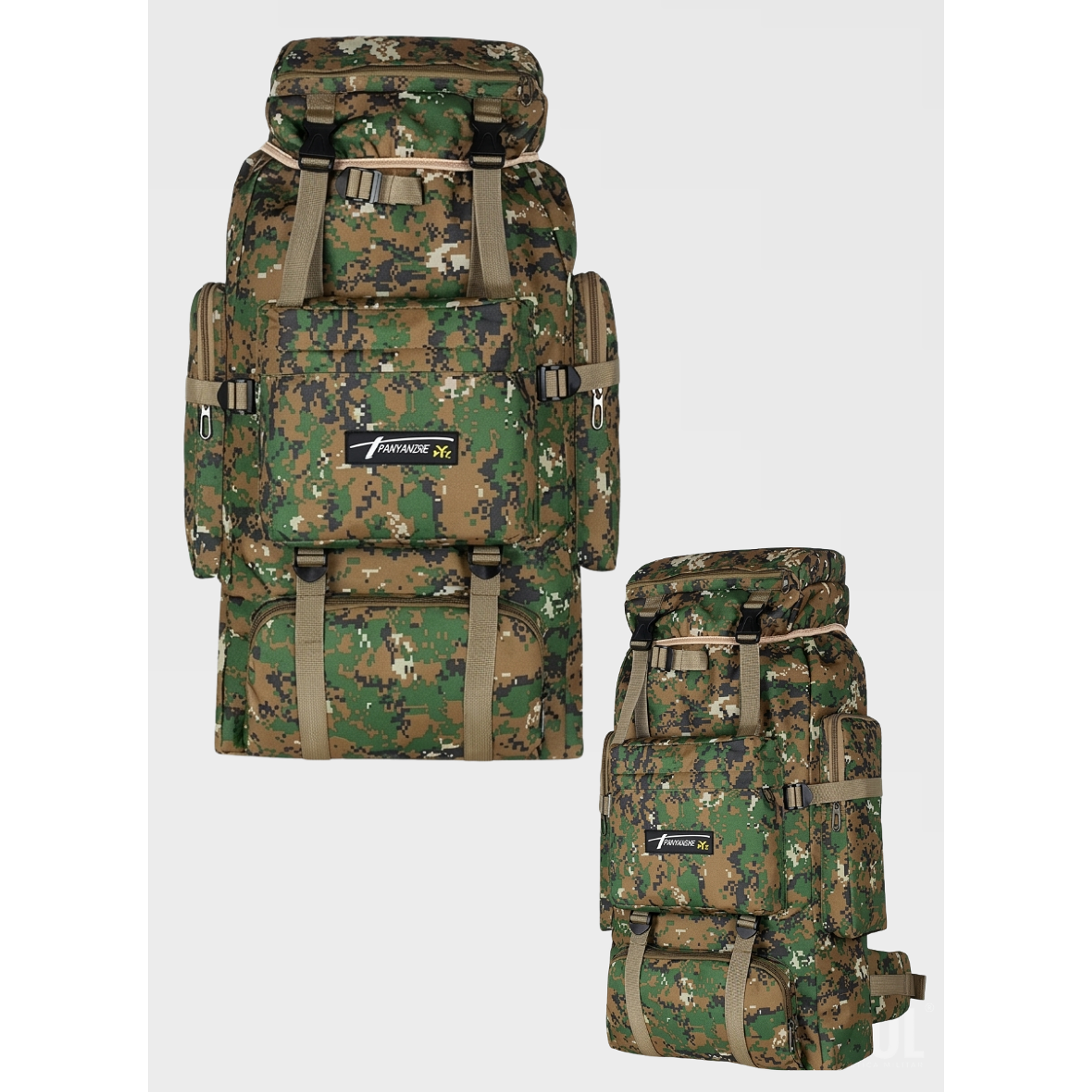 Mochila Camuflaje Táctica Militar 80 Litros Gran Capacidad Impermeable Camping Trekking 2