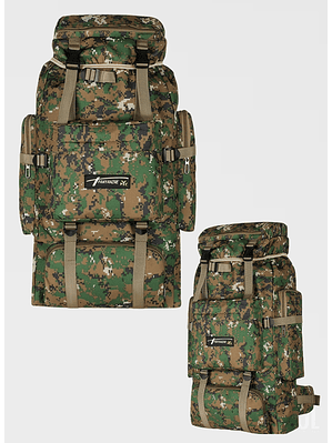 Mochila Camuflaje Táctica Militar 80 Litros Gran Capacidad Impermeable Camping Trekking