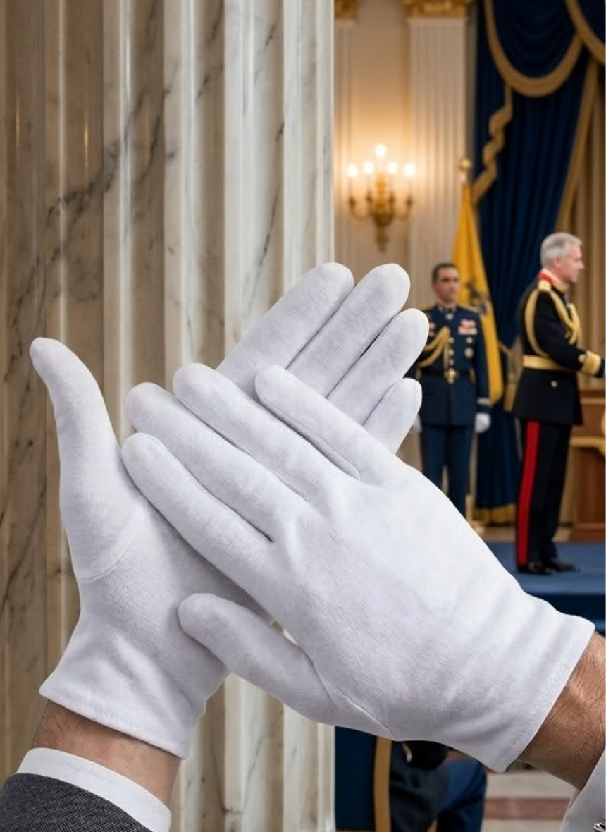 Guantes Blancos Formal Liso Ceremonial