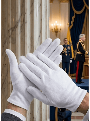 Guantes Blancos Formal Liso Ceremonial 