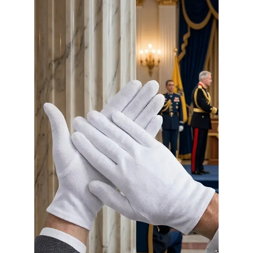 Guantes Blancos Formal Liso Ceremonial  1