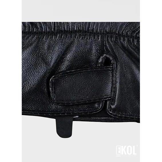 Guantes de Cuero Negro Hombre Premium 6