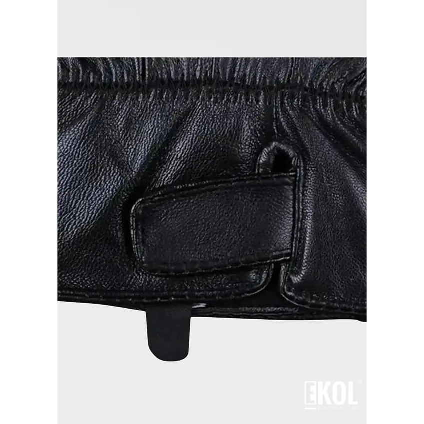 Guantes de Cuero Negro Hombre Premium 6