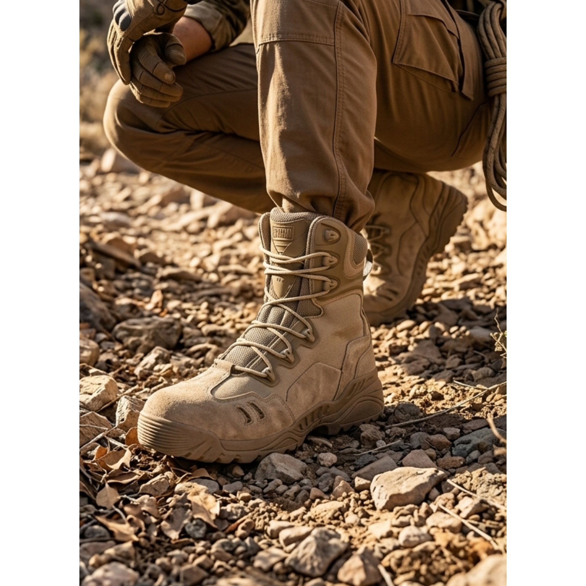 Botas Tácticas Militares Caña Larga Outdoor Magnum - Coyote 1