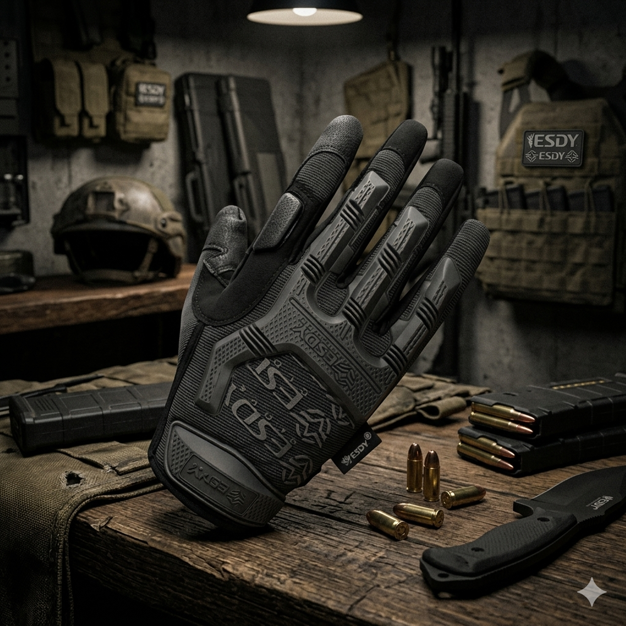 Guantes Tácticos Protección Dedos Nudillos Camping 2