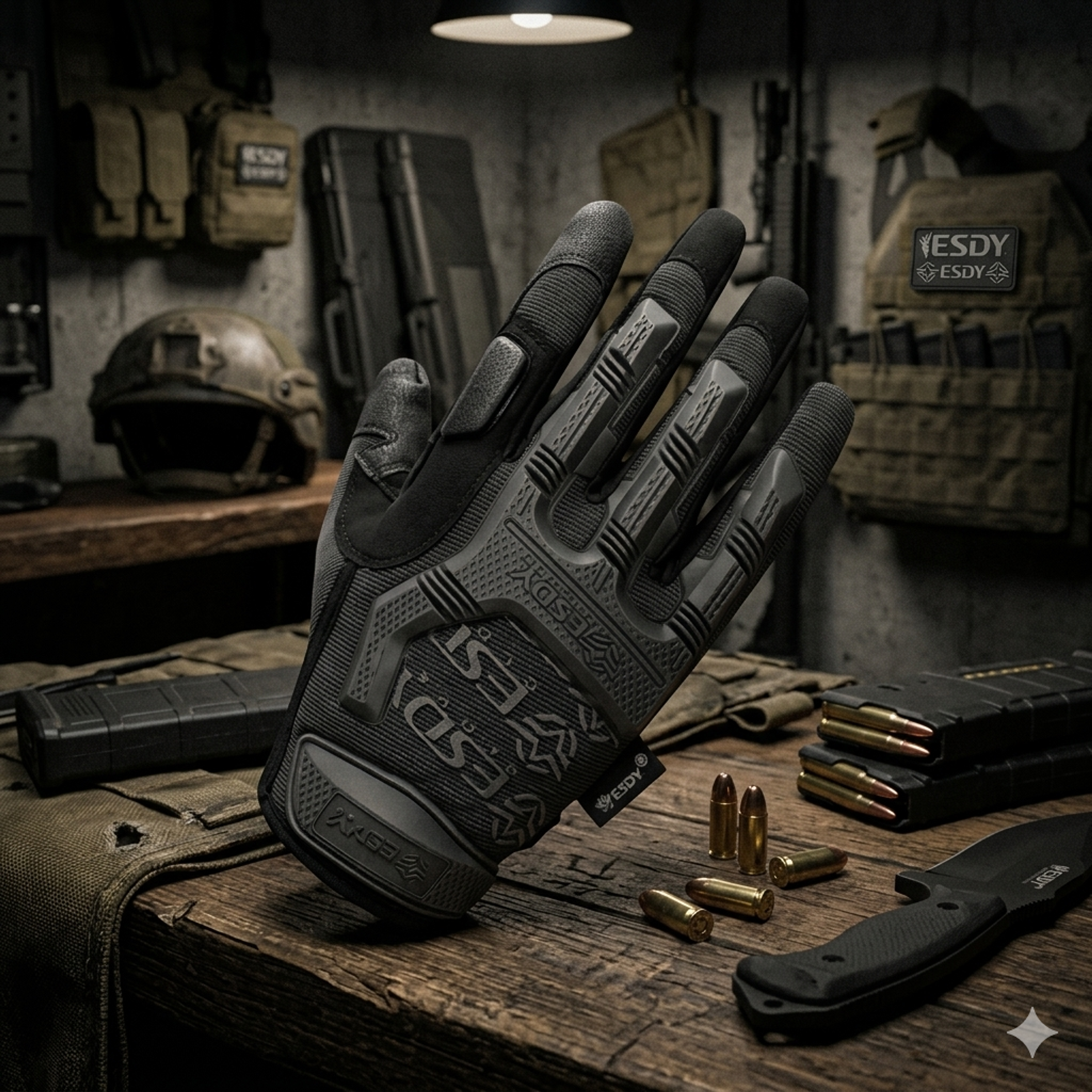 Guantes Tácticos Protección Dedos Nudillos Camping 2