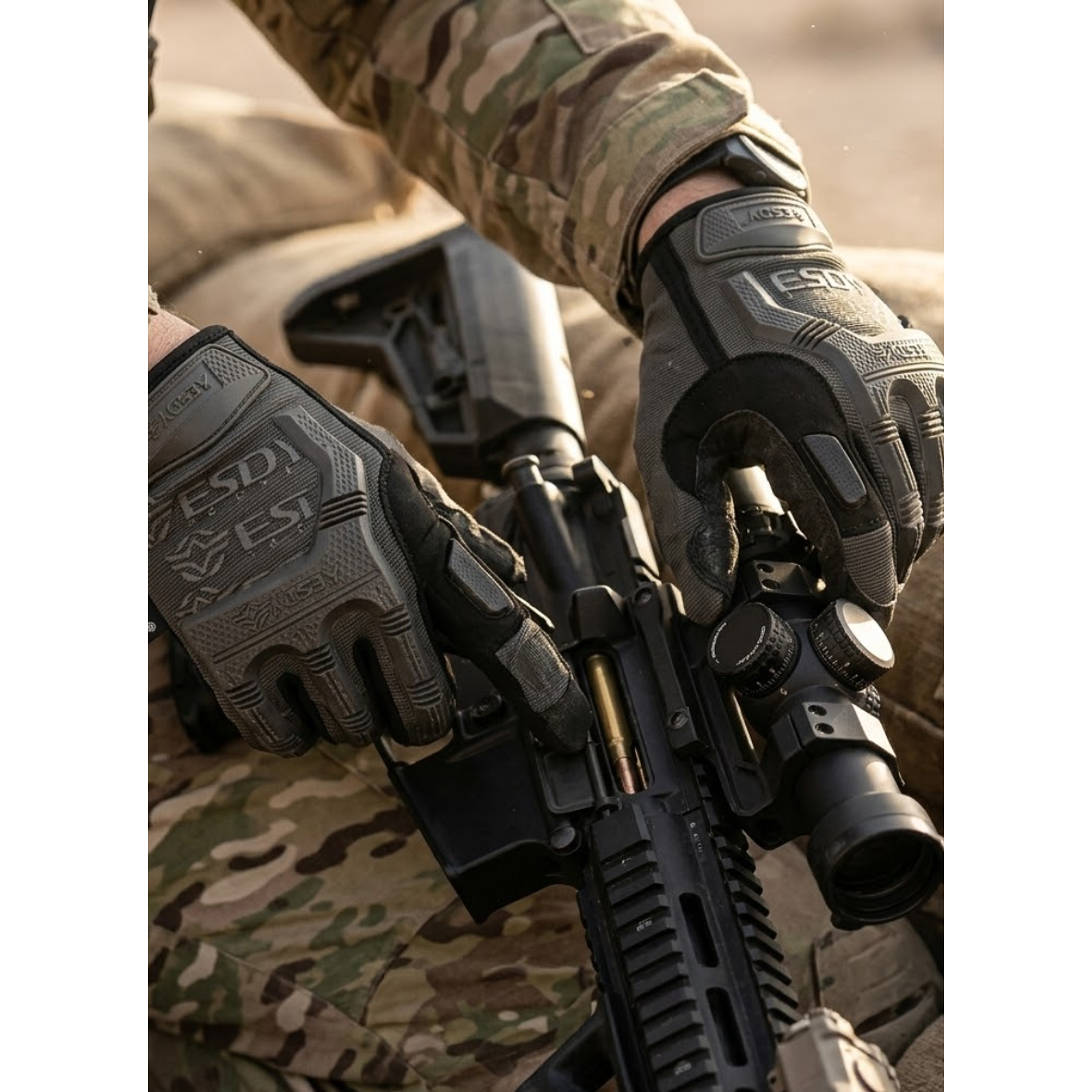 Guantes Tácticos Protección Dedos Nudillos Camping 1