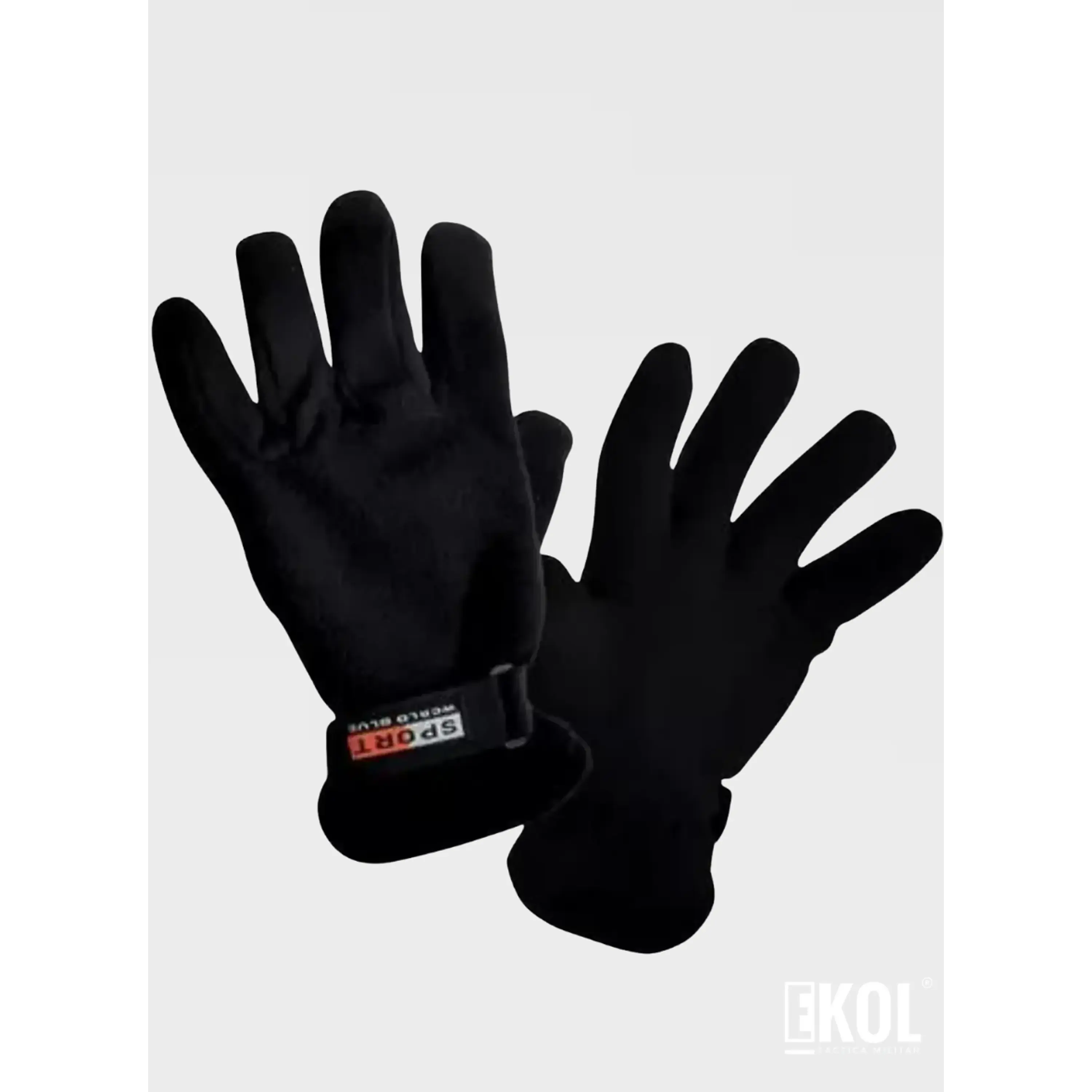 Guantes Forro Polar Ajustable Sport World Blue Estilo Basico 3