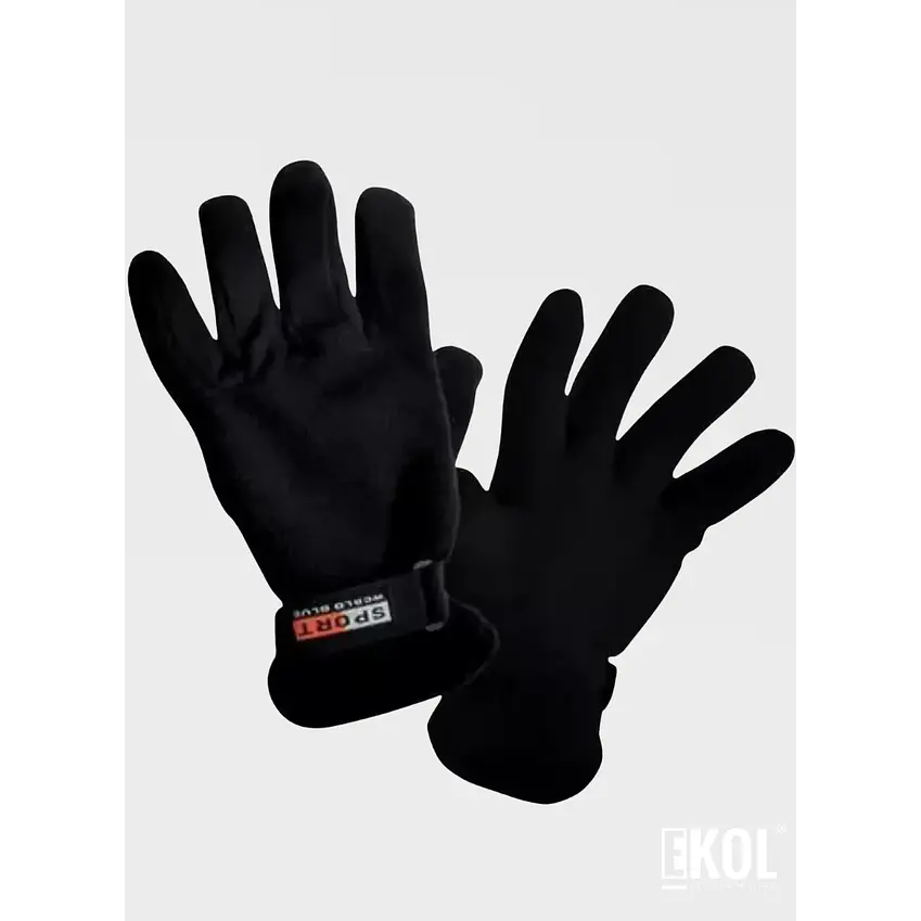 Guantes Forro Polar Ajustable Sport World Blue Estilo Basico 3