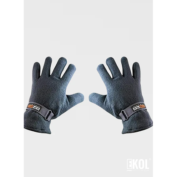 Guantes Forro Polar Ajustable Sport World Blue Estilo Basico 4