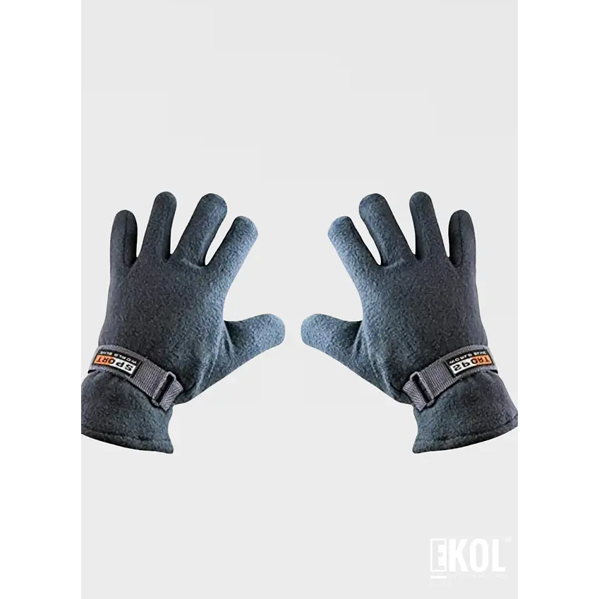 Guantes Forro Polar Ajustable Sport World Blue Estilo Basico 4