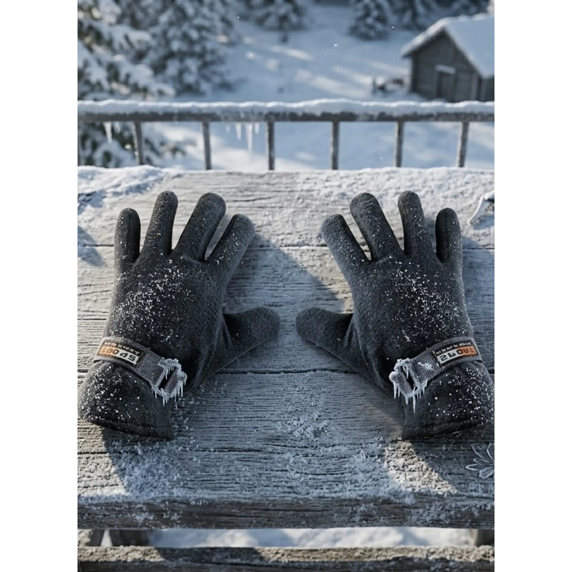 Guantes Forro Polar Ajustable Sport World Blue Estilo Basico 1