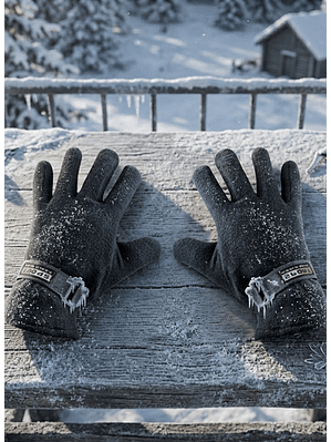 Guantes Forro Polar Ajustable Sport World Blue Estilo Basico