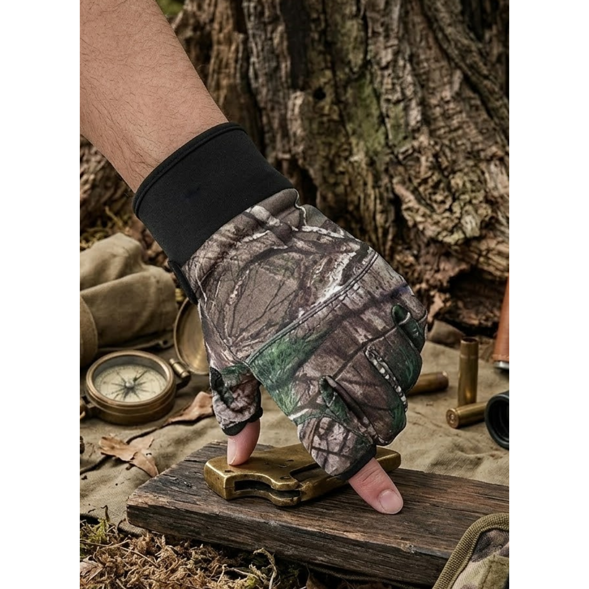 Guantes Pesca-Caza-Bosques-Tacticos-Ramas S/n Dedos 1