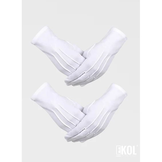 Guantes Blancos Formal Algodón Guardia Honor  6