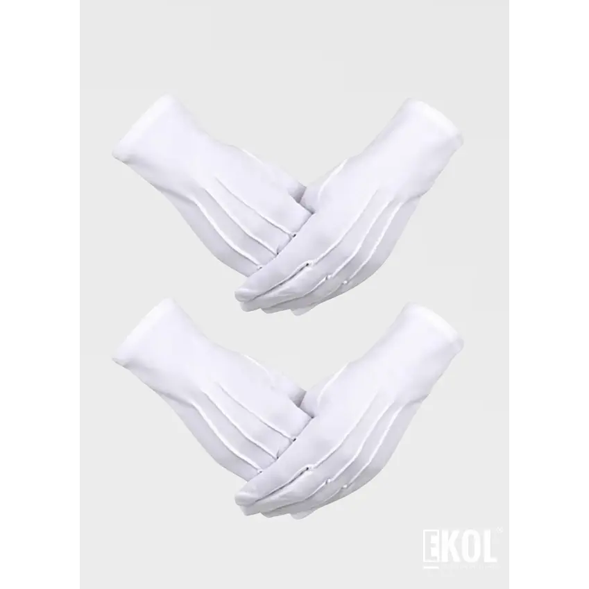 Guantes Blancos Formal Algodón Guardia Honor  6