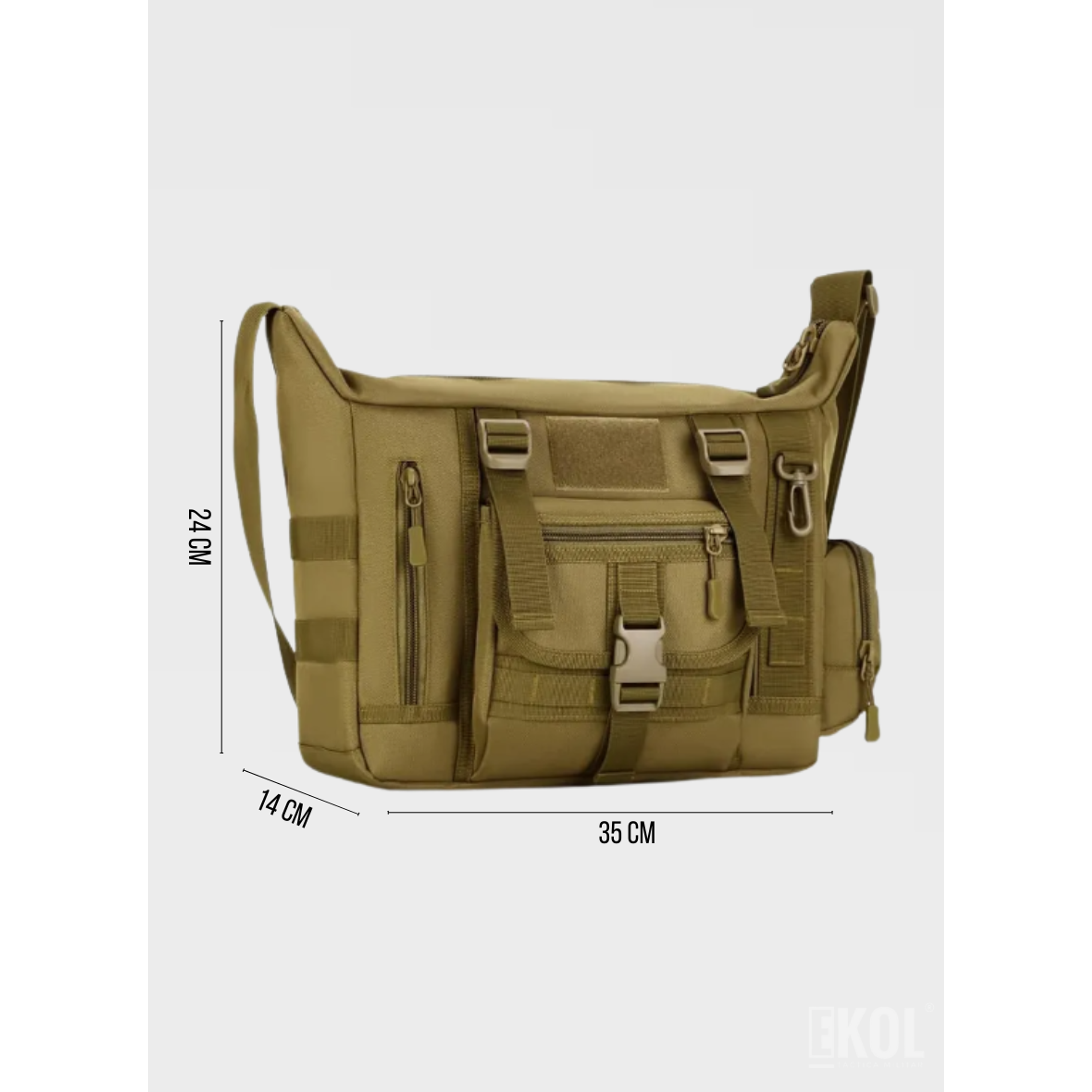 Bolso Táctico de Hombro Porta Laptop con Sistema Molle Reforzado 5