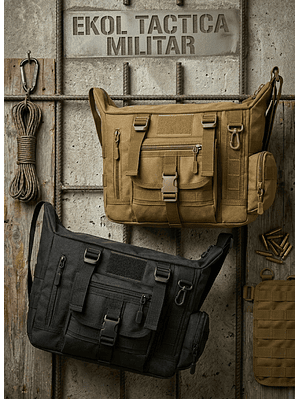 Bolso Táctico de Hombro Porta Laptop con Sistema Molle Reforzado