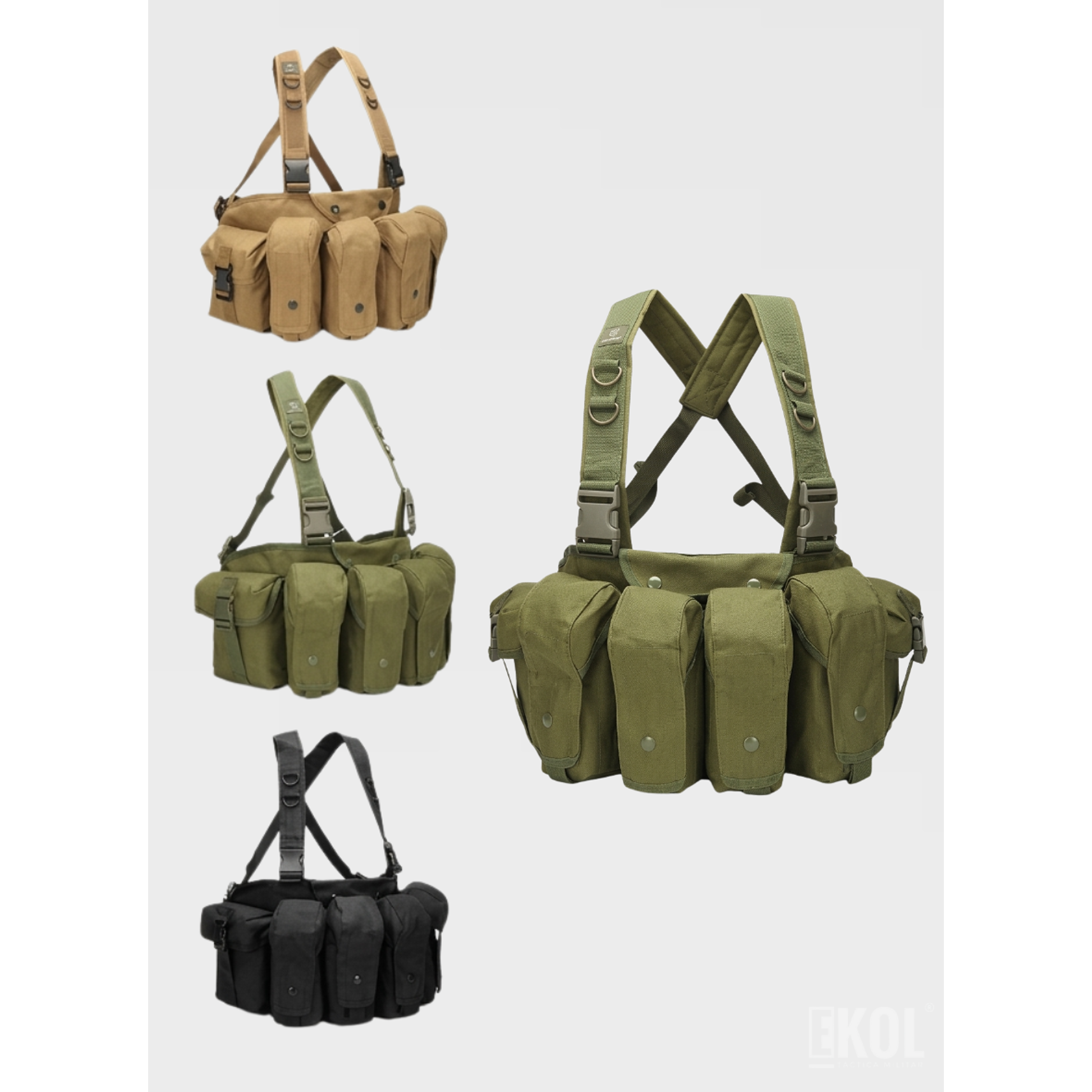 Bolso Táctico Militar Con Arnés Y Cinturón Ajustable Multifuncional 9