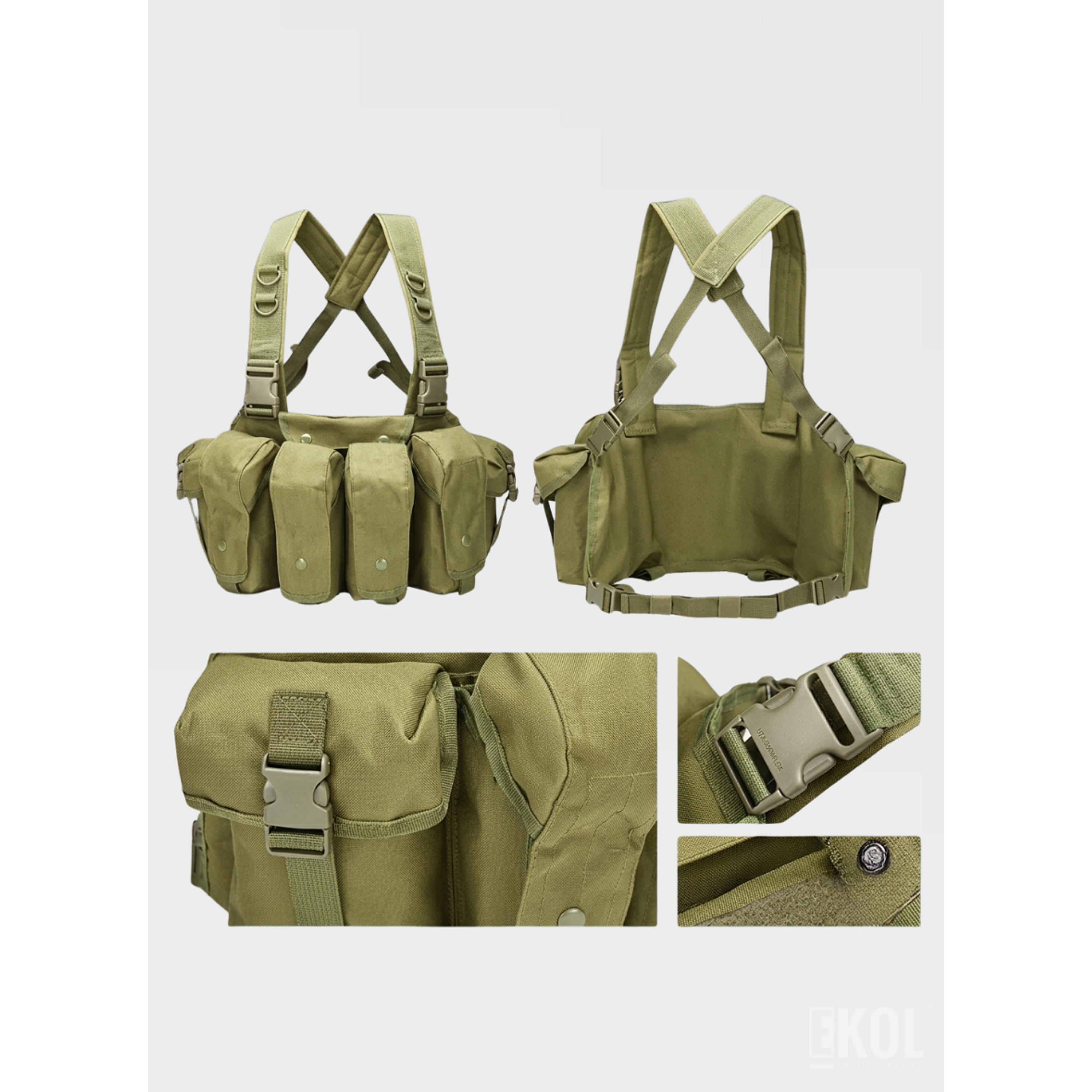 Bolso Táctico Militar Con Arnés Y Cinturón Ajustable Multifuncional 7