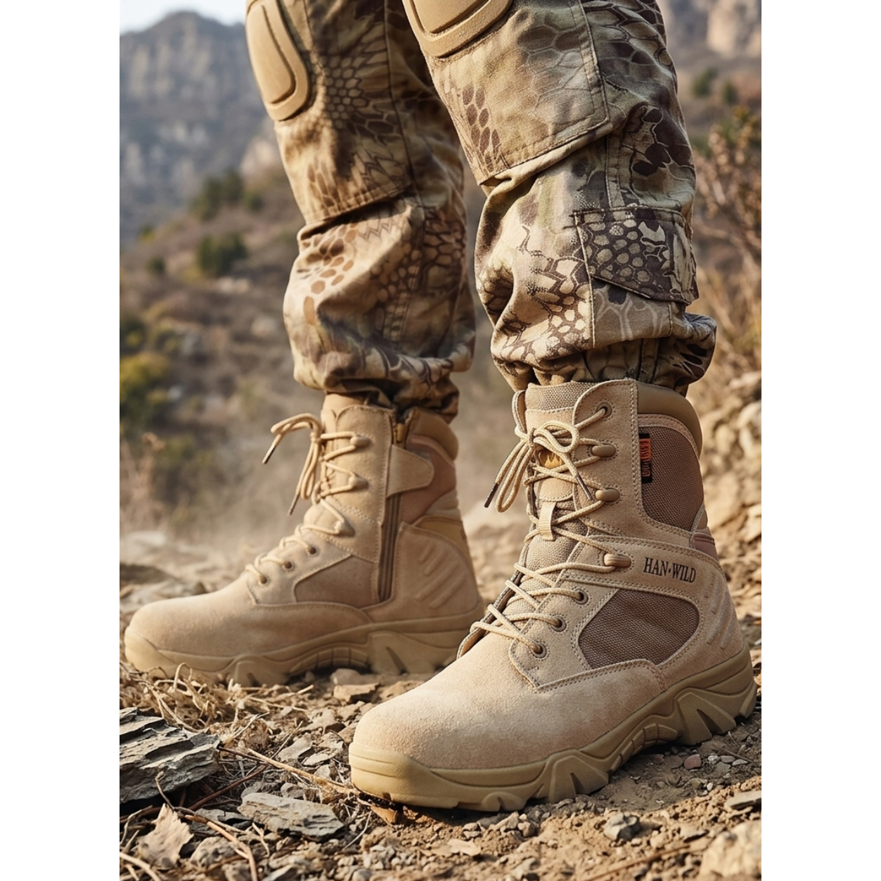 Botas Tácticas Militares Caña Larga Combate Han-WILD 1