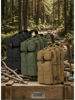 Mochila De Asalto Táctica 25l 3P Trekking Camping Resistente