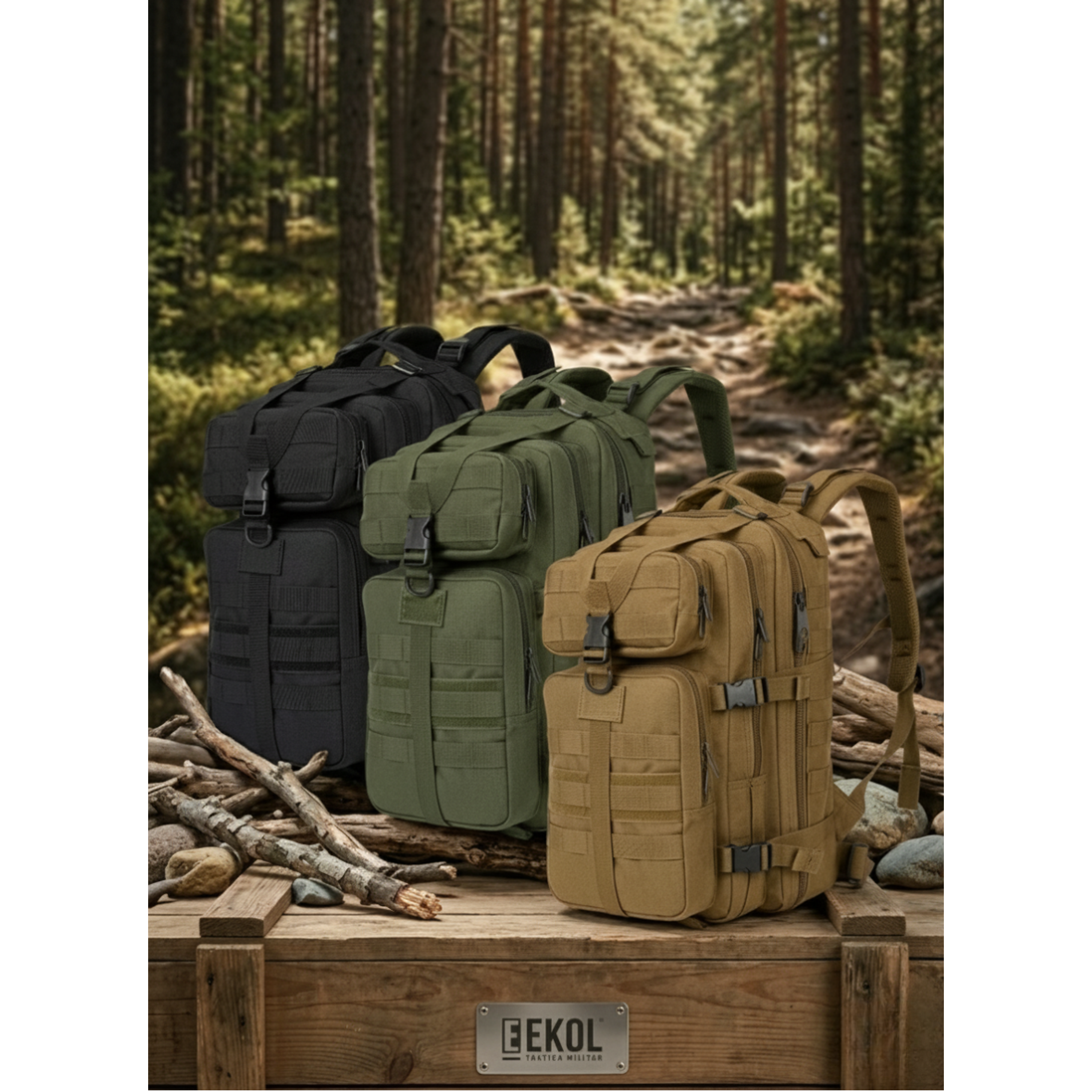 Mochila De Asalto Táctica 25l 3P Trekking Camping Resistente 1