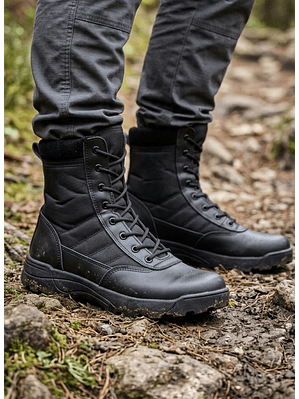 Botas Tácticas Militares Caza Caña Larga Outdoor SWAT
