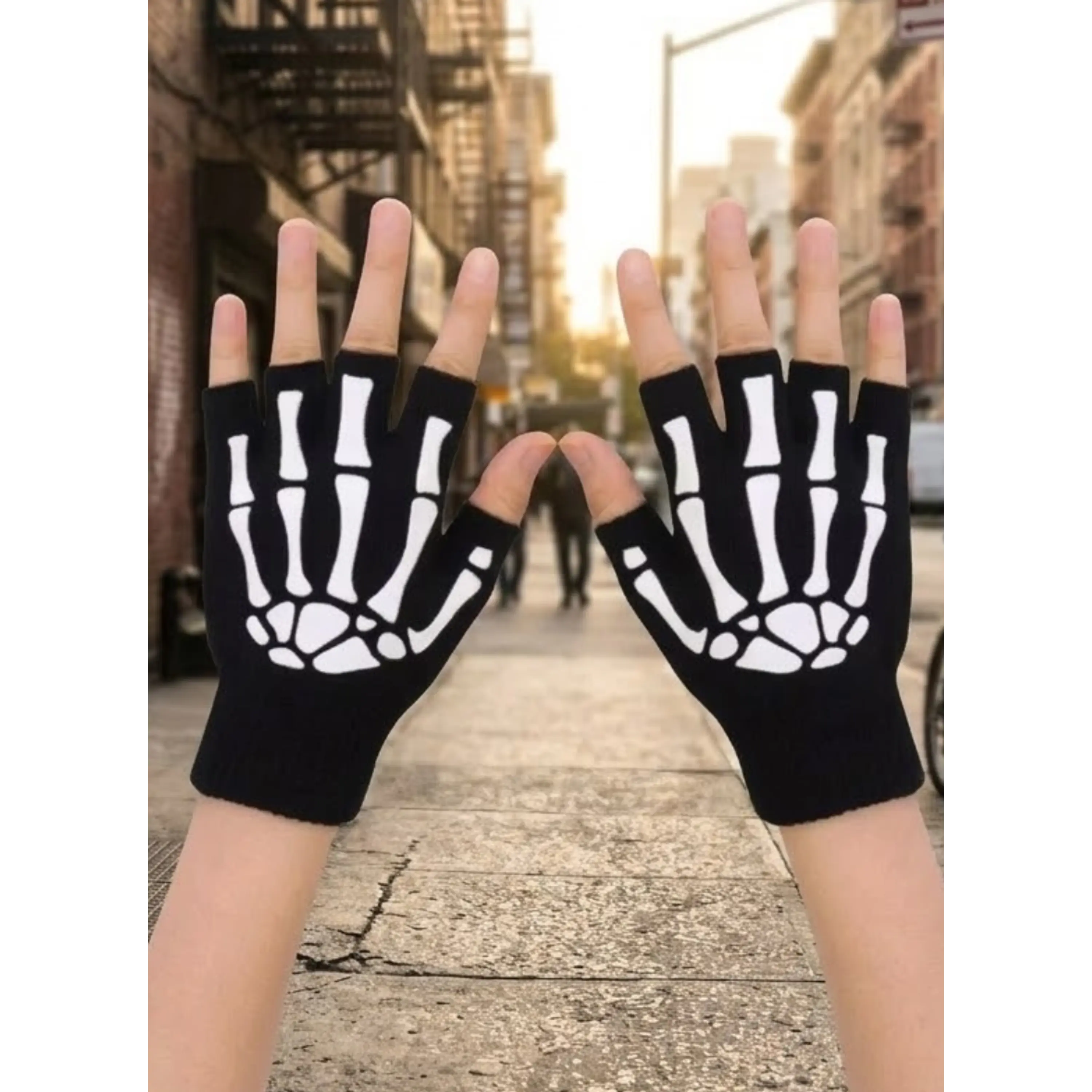 Guante Lana Térmico Modelo esqueleto 1