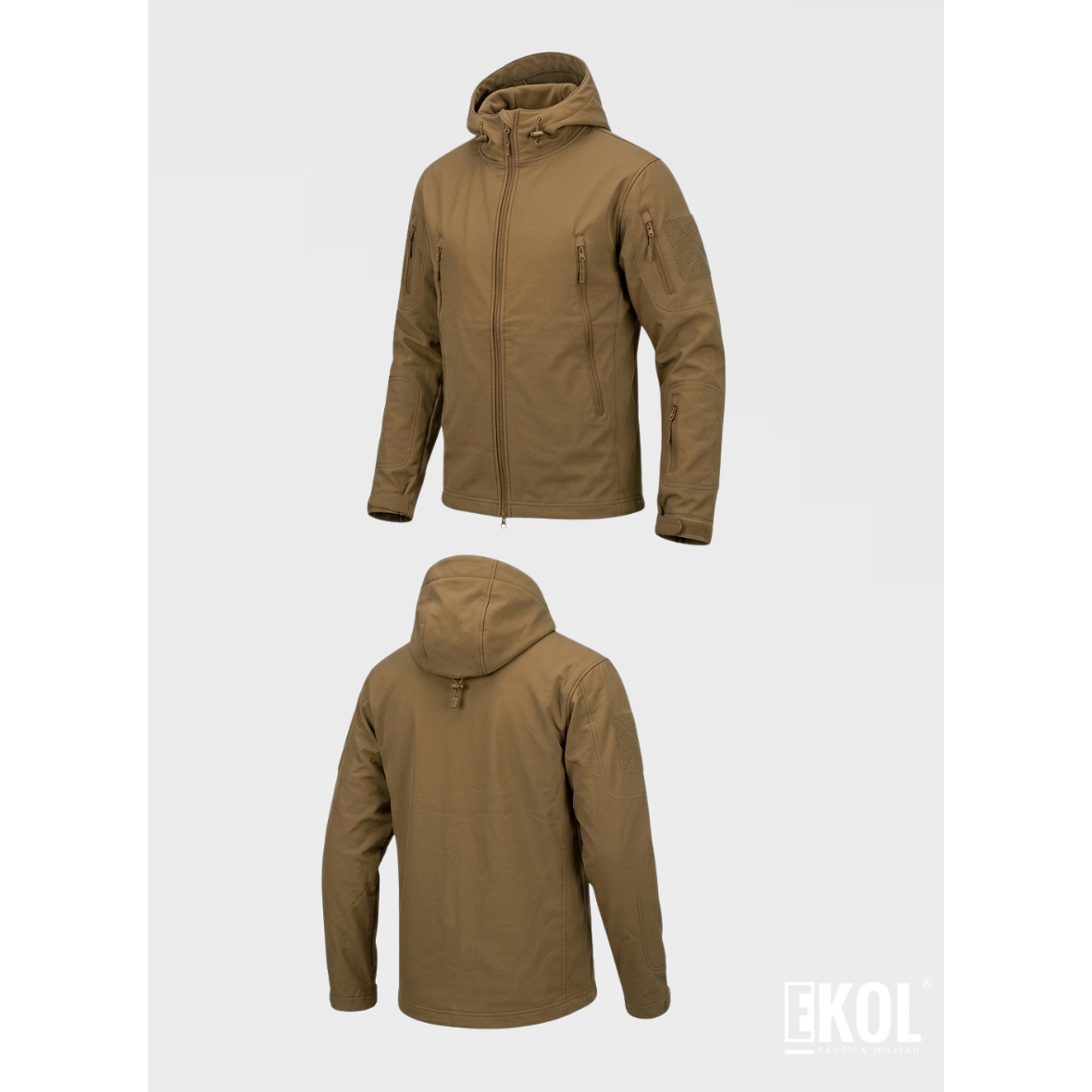 Chaqueta Softshell Táctica Resilent Capucha Impermeable  5