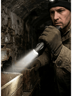 Linterna Led Táctica Recargable Luz Roja