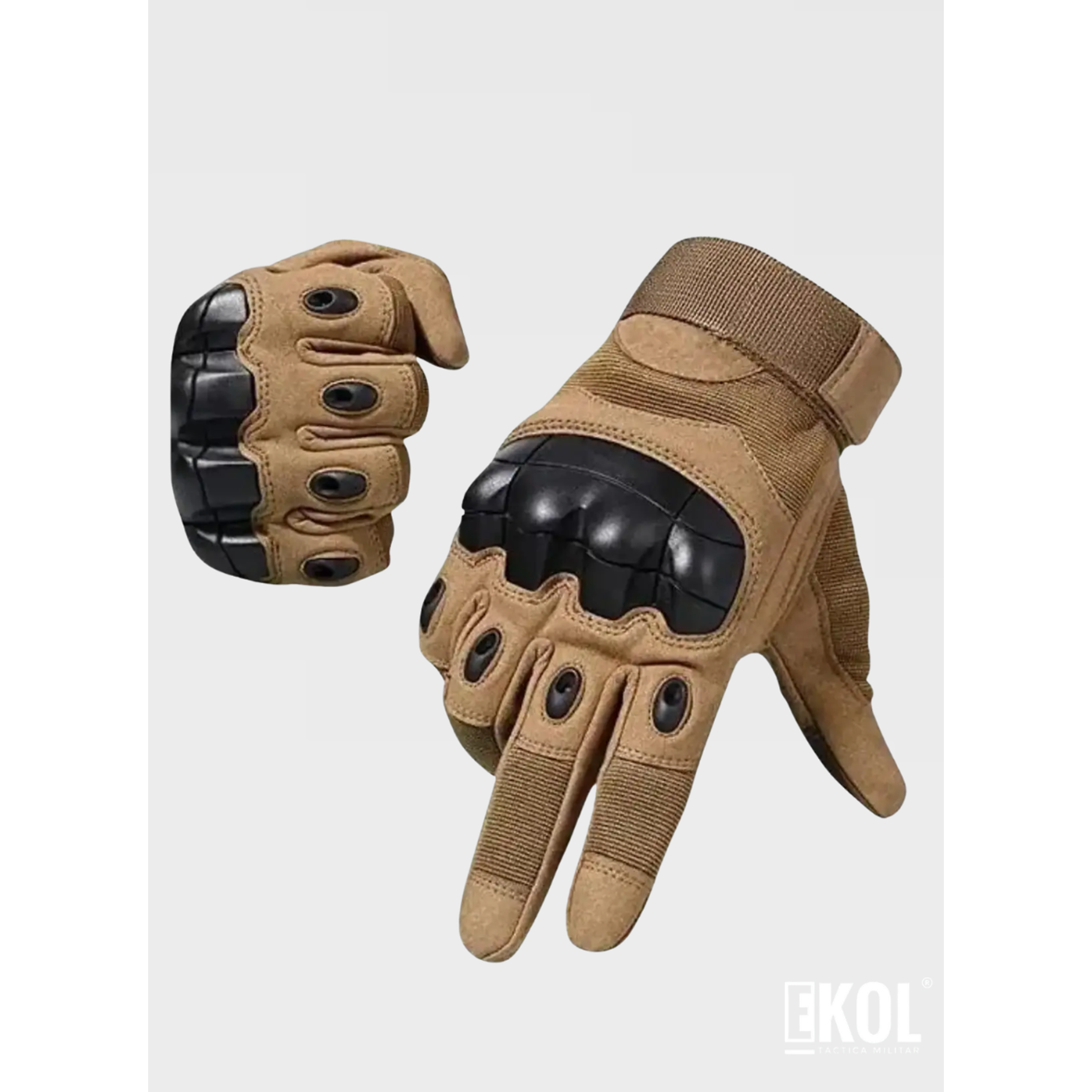 Guante Táctico Moto Outdoor Coyuntura Rígida Goma  4