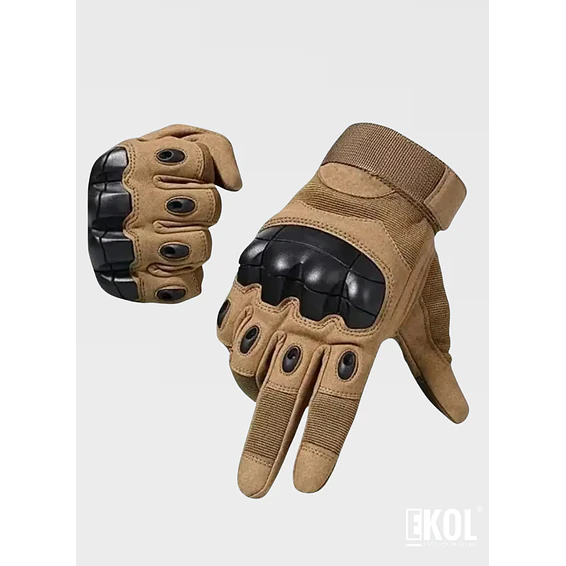Guante Táctico Moto Outdoor Coyuntura Rígida Goma  4