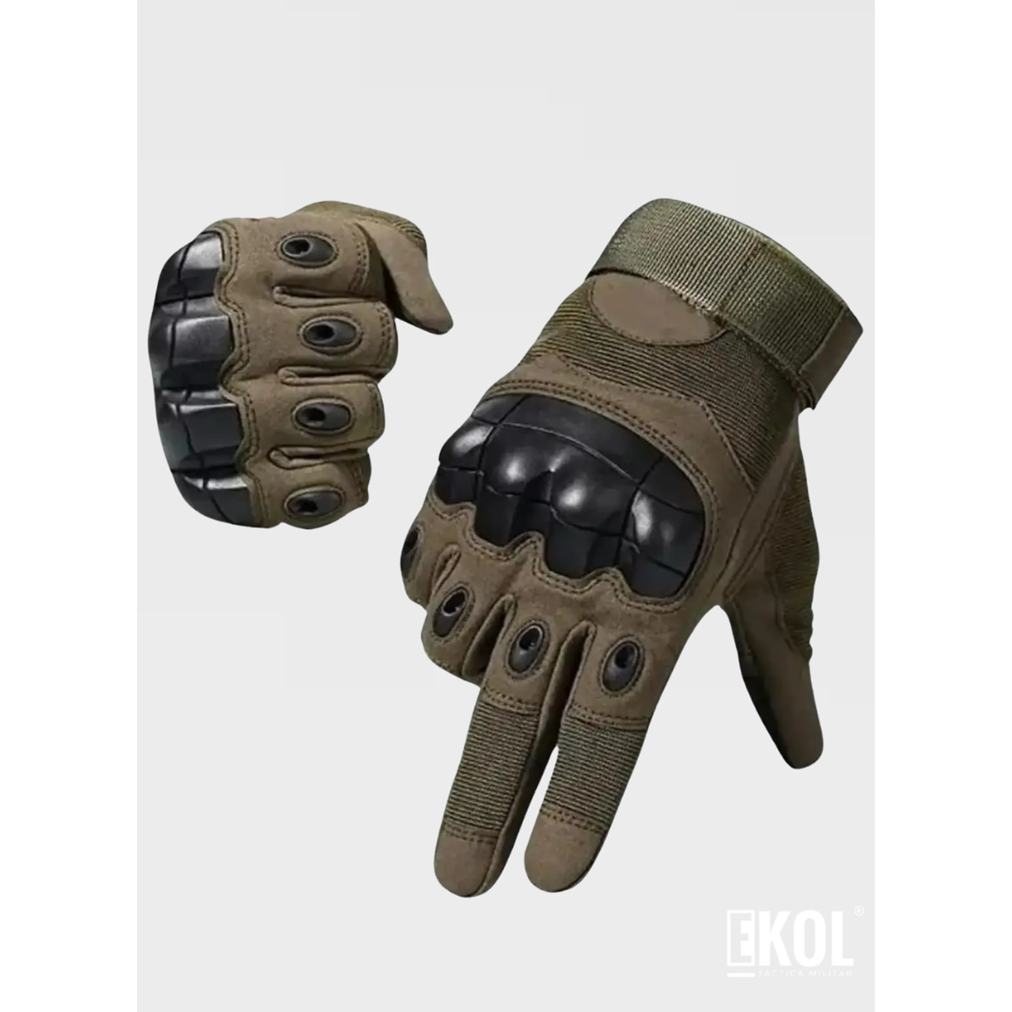 Guante Táctico Moto Outdoor Coyuntura Rígida Goma  5